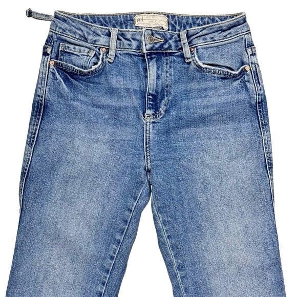 Free People Women’s Jeans size 25 Skinny High Rise Ankle Crop Light Wash - Picture 3 of 9